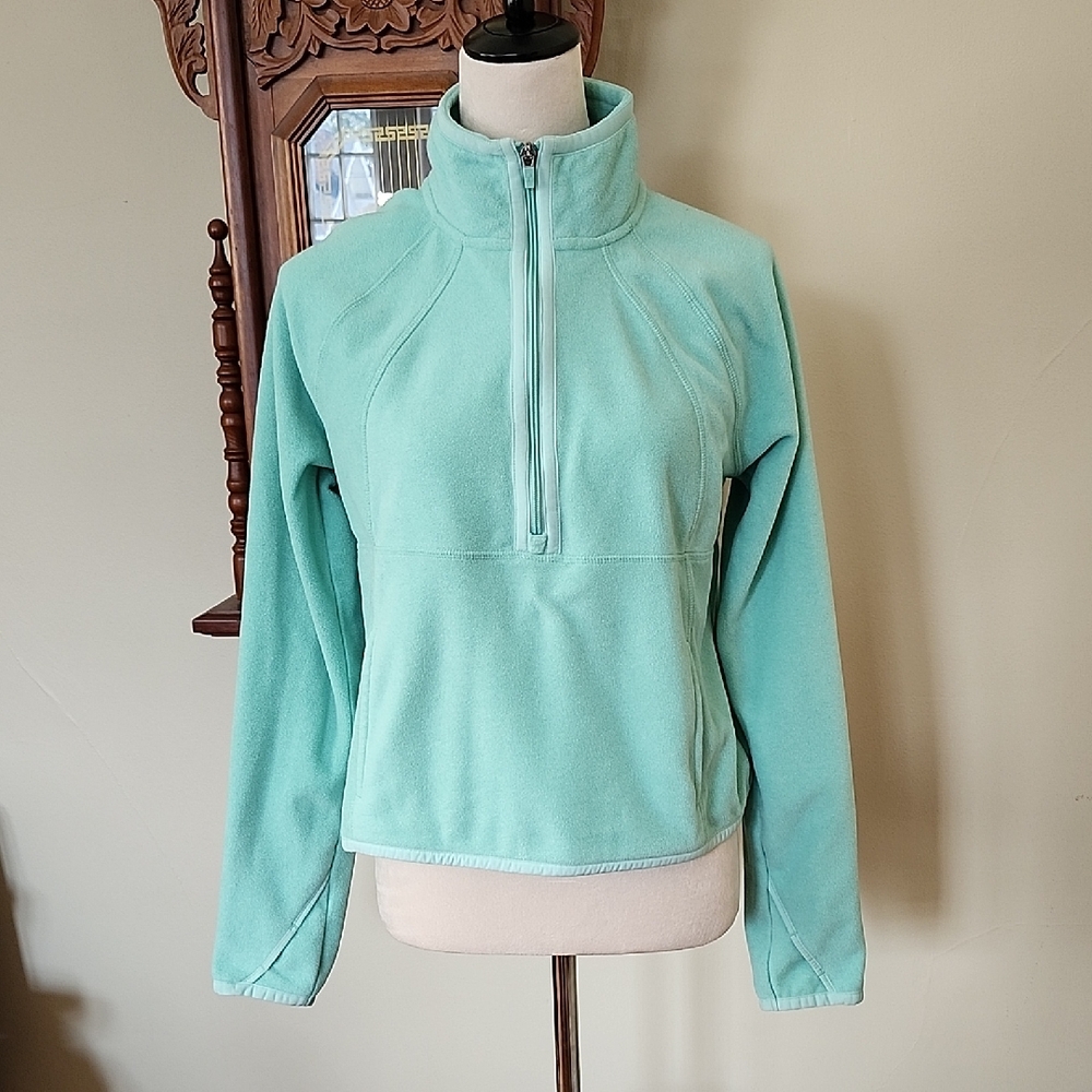 Tek Gear On-the-go Light Aqua Half-Zip Fleece Pullover
